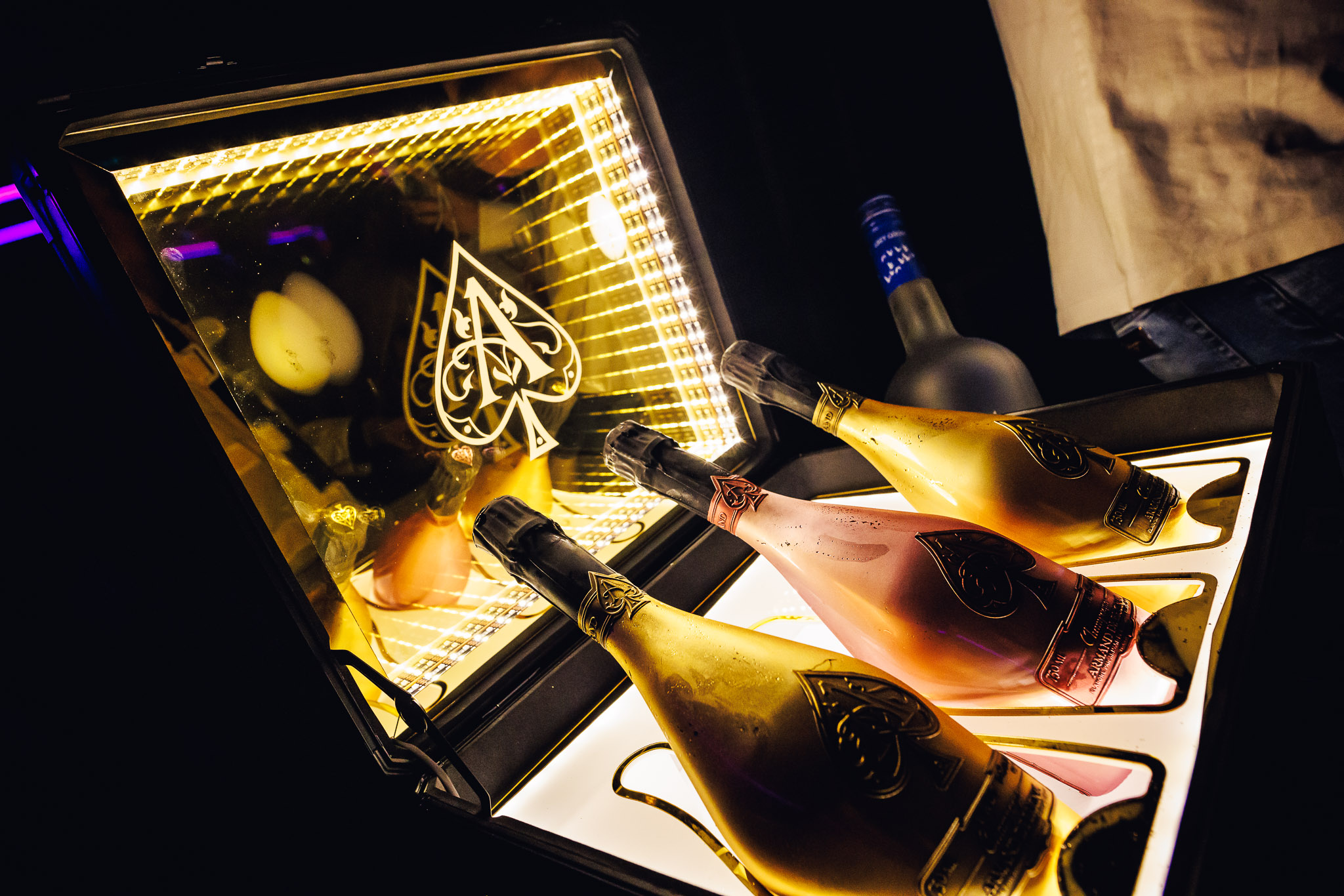 Bottle service at The Villa